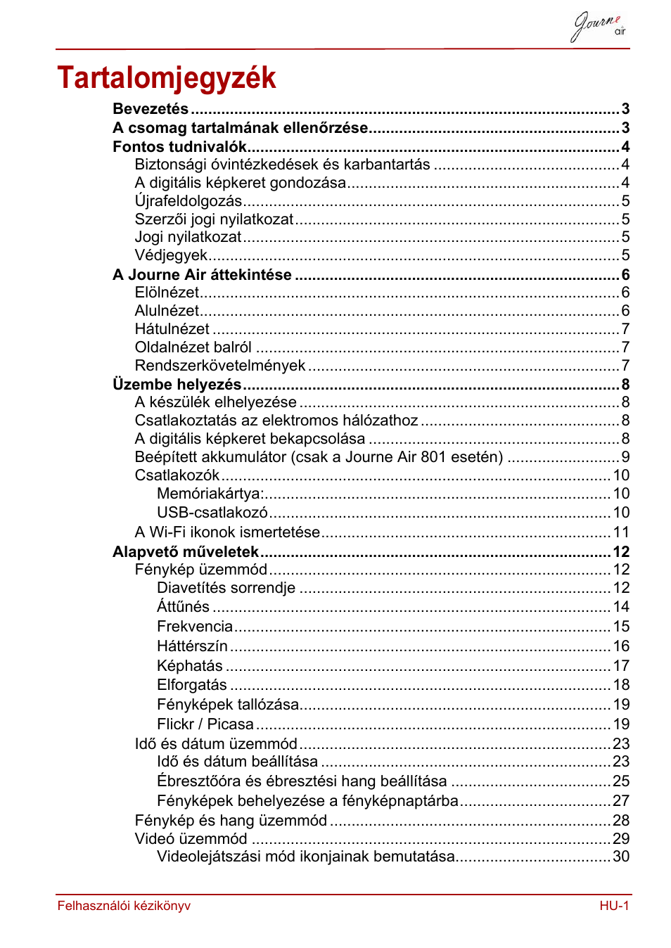 Felhasználói kézikönyv, Tartalomjegyzék | Toshiba JournE Air800-801 User Manual | Page 317 / 829