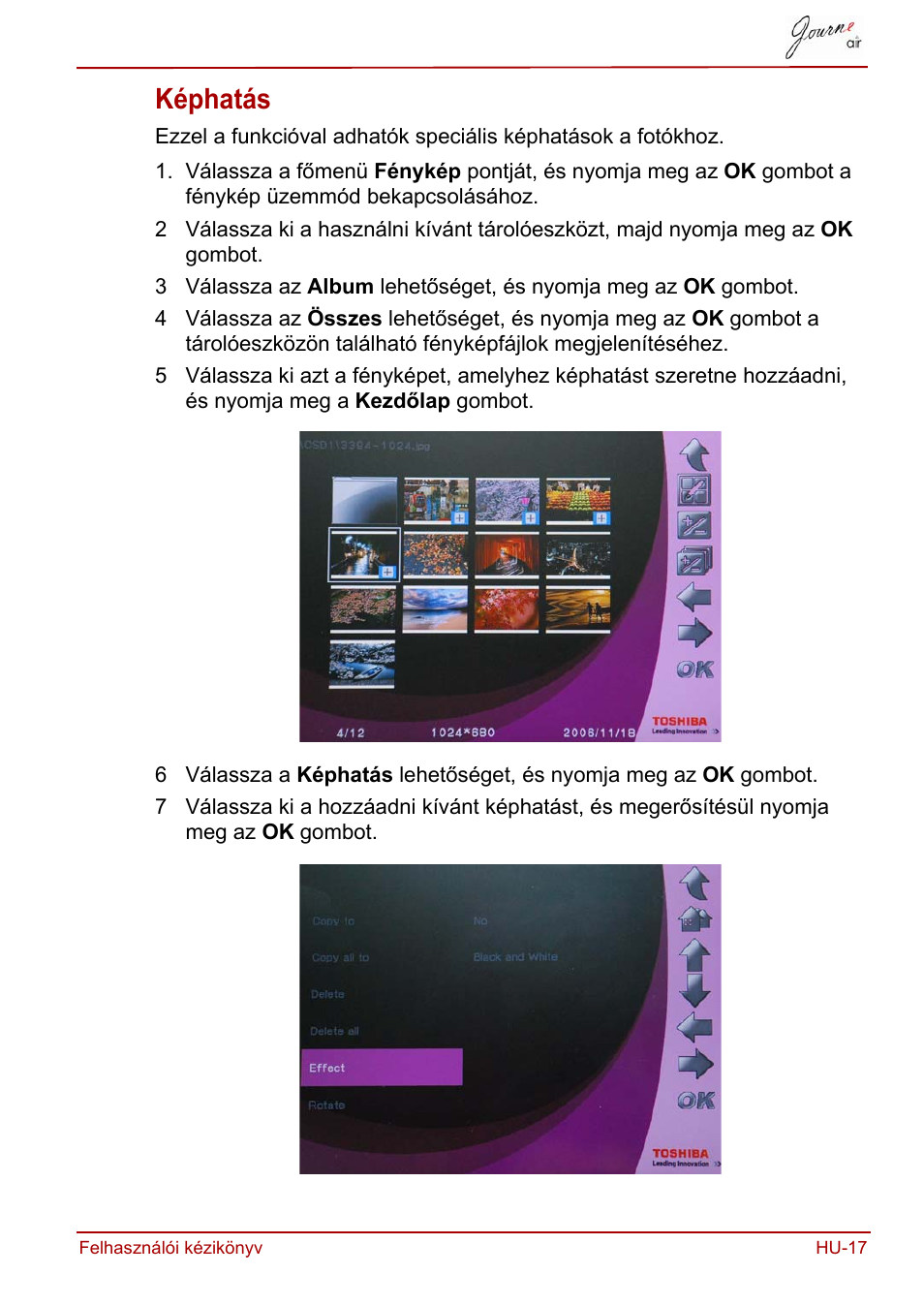 Képhatás | Toshiba JournE Air800-801 User Manual | Page 333 / 829
