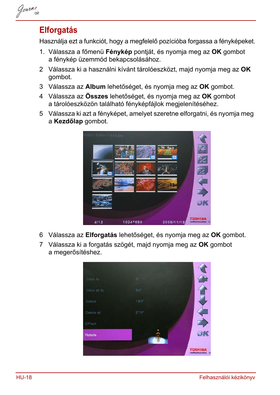 Elforgatás | Toshiba JournE Air800-801 User Manual | Page 334 / 829