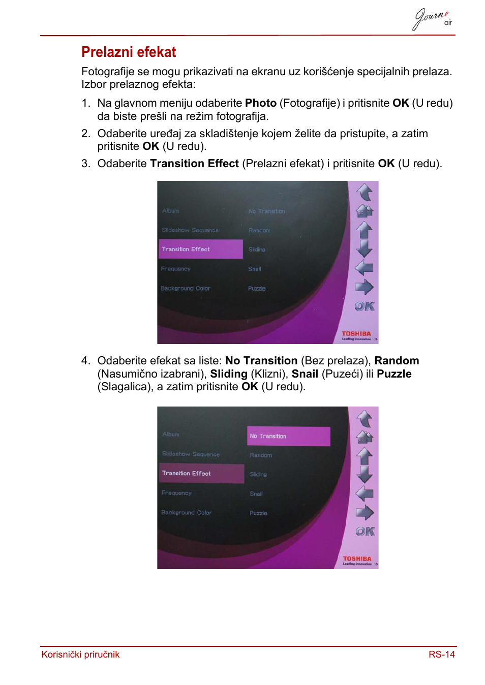 Prelazni efekat | Toshiba JournE Air800-801 User Manual | Page 461 / 829