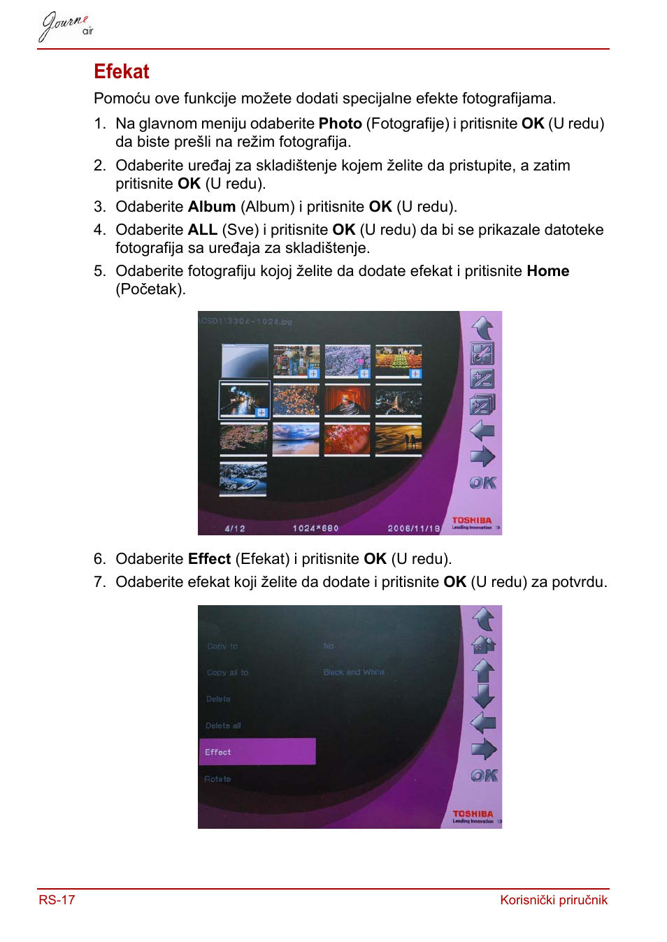 Efekat | Toshiba JournE Air800-801 User Manual | Page 464 / 829