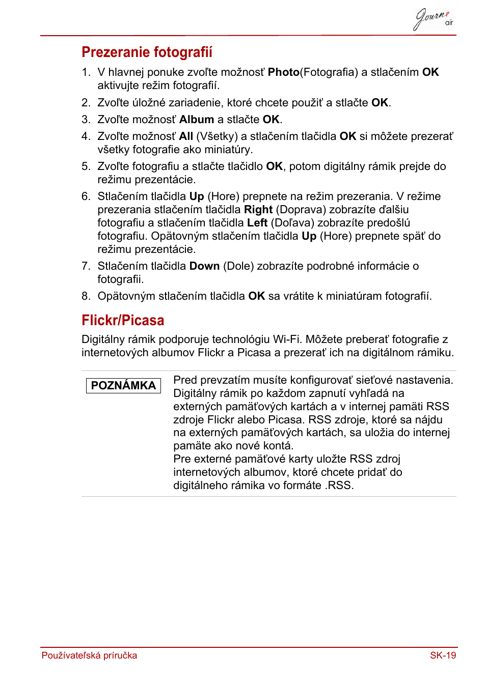 Prezeranie fotografií, Flickr/picasa, Prezeranie fotografií flickr/picasa | Toshiba JournE Air800-801 User Manual | Page 597 / 829