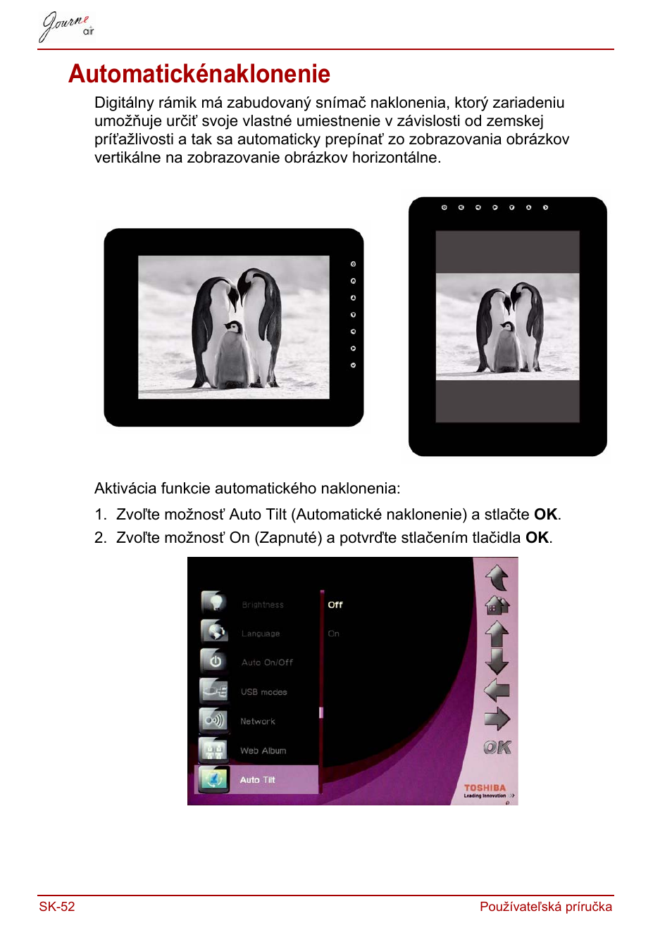 Automatickénaklonenie | Toshiba JournE Air800-801 User Manual | Page 630 / 829