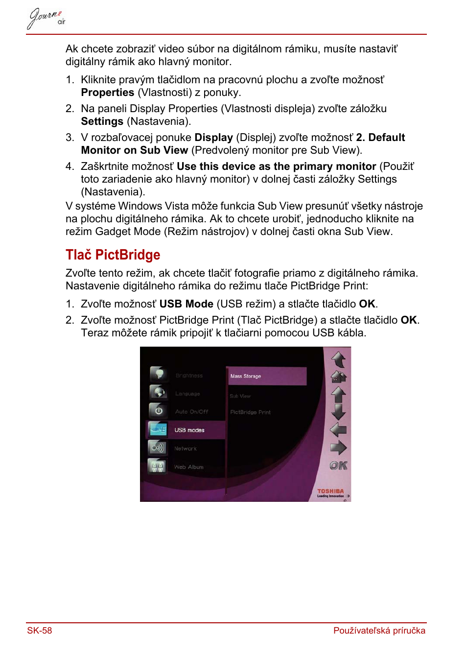 Tlač pictbridge | Toshiba JournE Air800-801 User Manual | Page 636 / 829