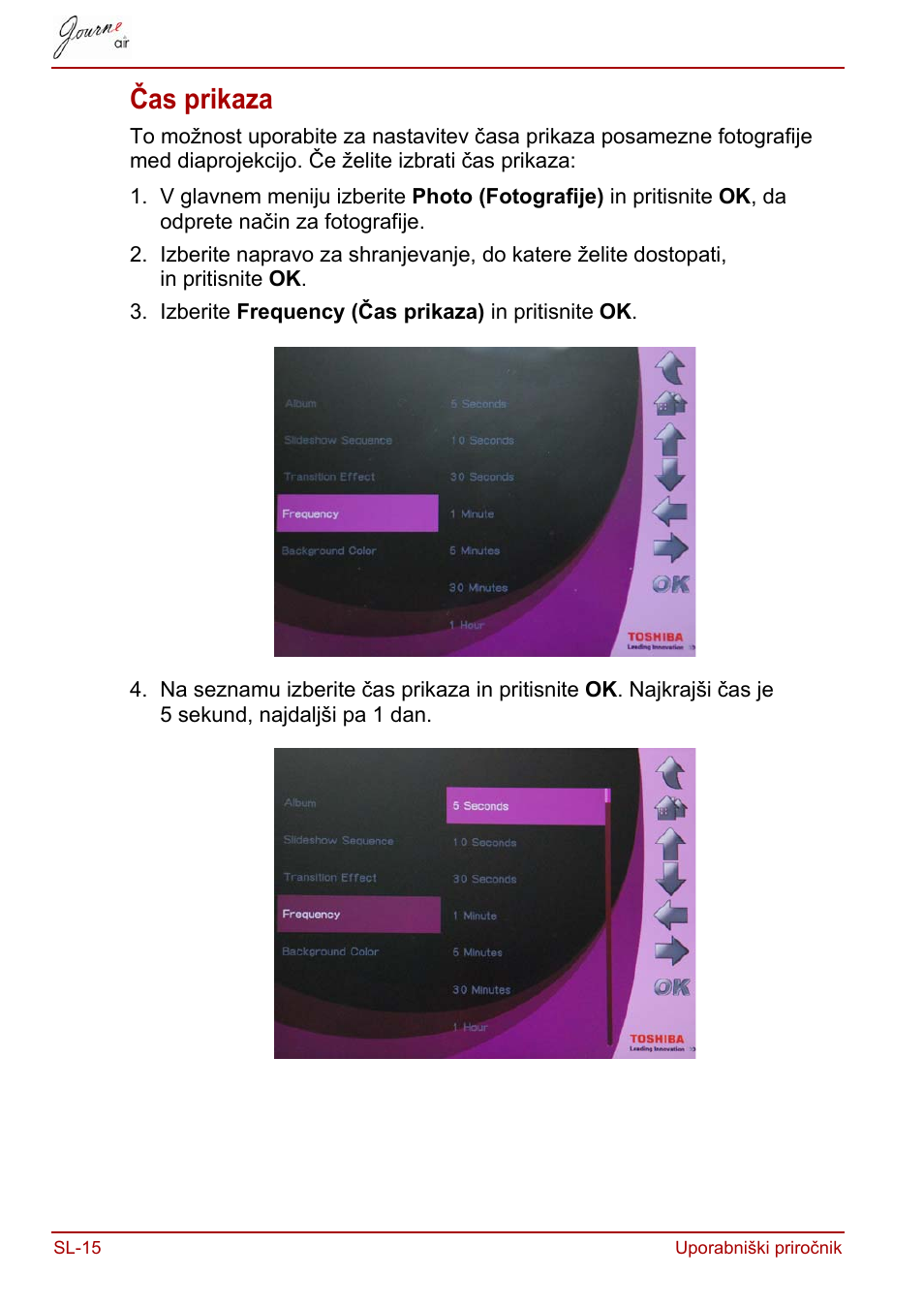 Čas prikaza | Toshiba JournE Air800-801 User Manual | Page 658 / 829