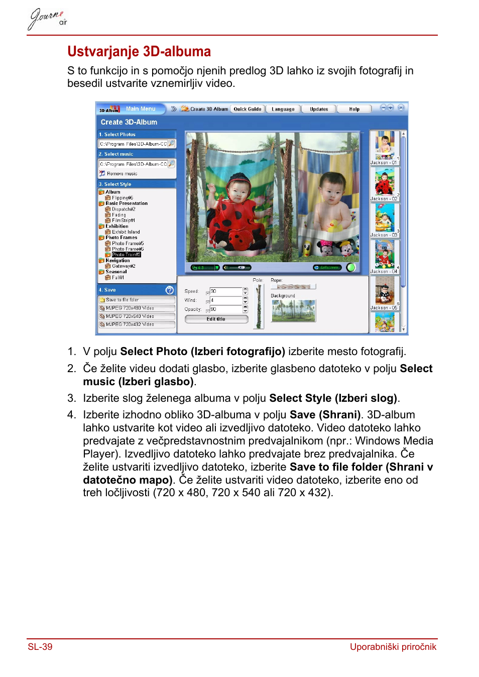 Ustvarjanje 3d-albuma | Toshiba JournE Air800-801 User Manual | Page 682 / 829