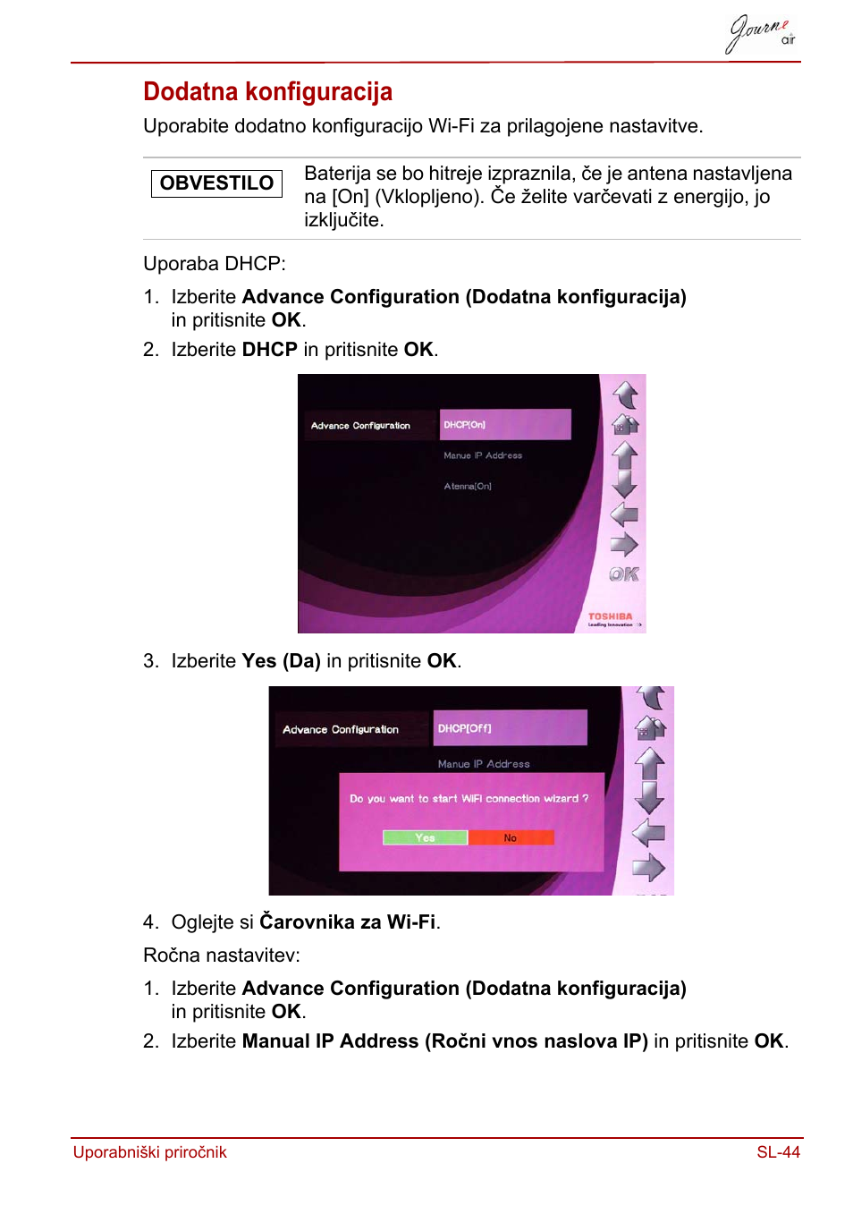 Dodatna konfiguracija | Toshiba JournE Air800-801 User Manual | Page 687 / 829