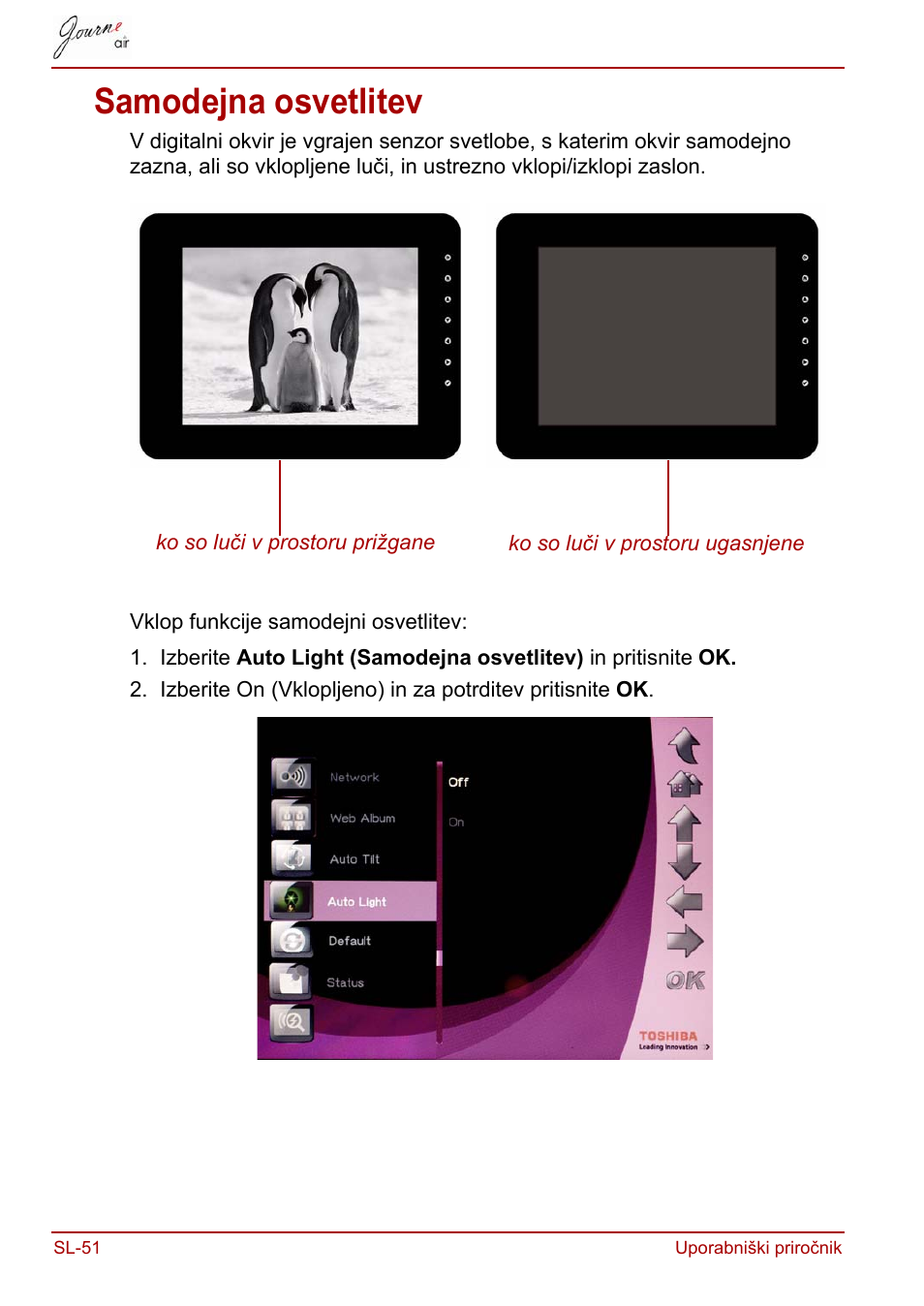 Samodejna osvetlitev | Toshiba JournE Air800-801 User Manual | Page 694 / 829