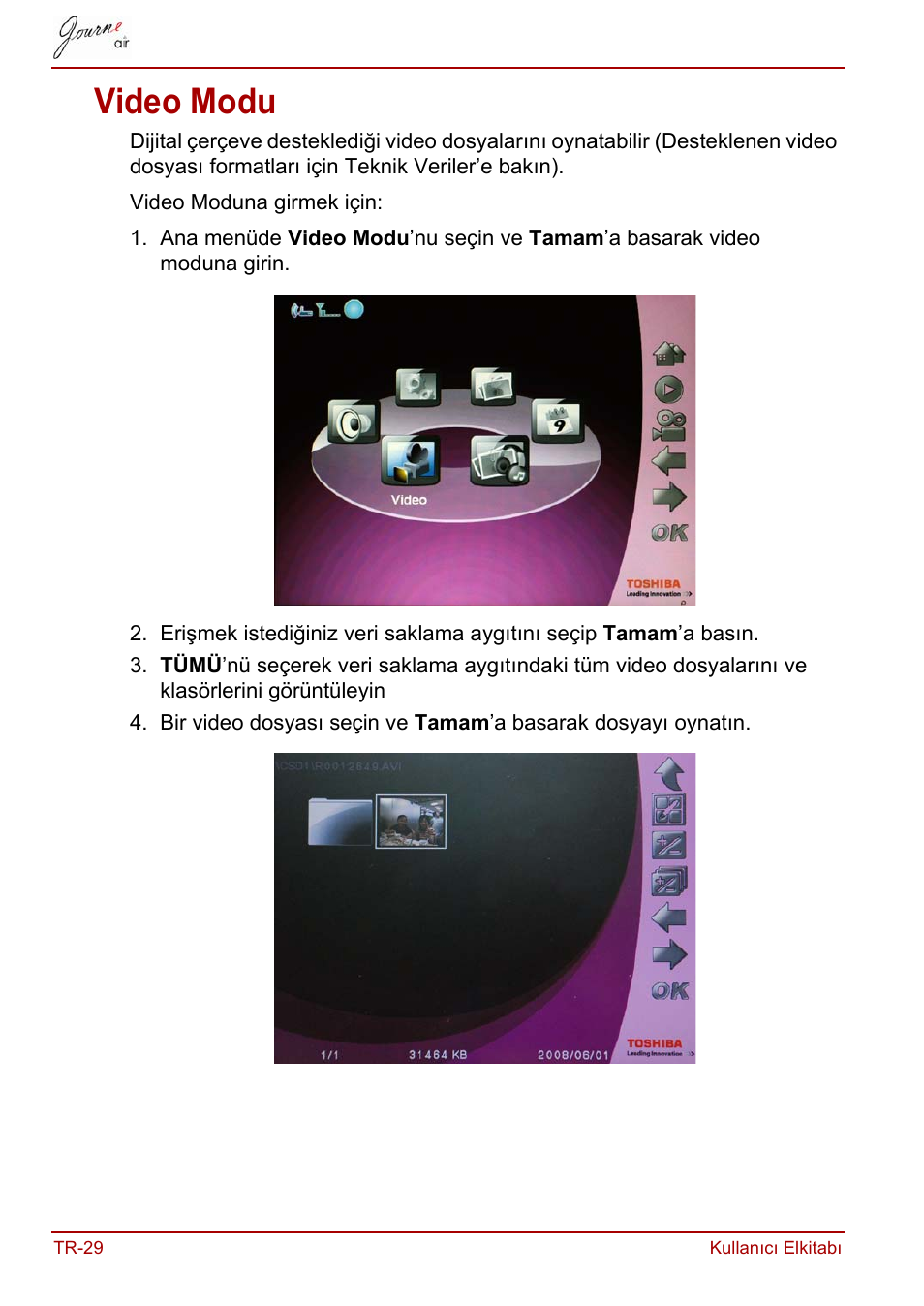 Video modu | Toshiba JournE Air800-801 User Manual | Page 734 / 829