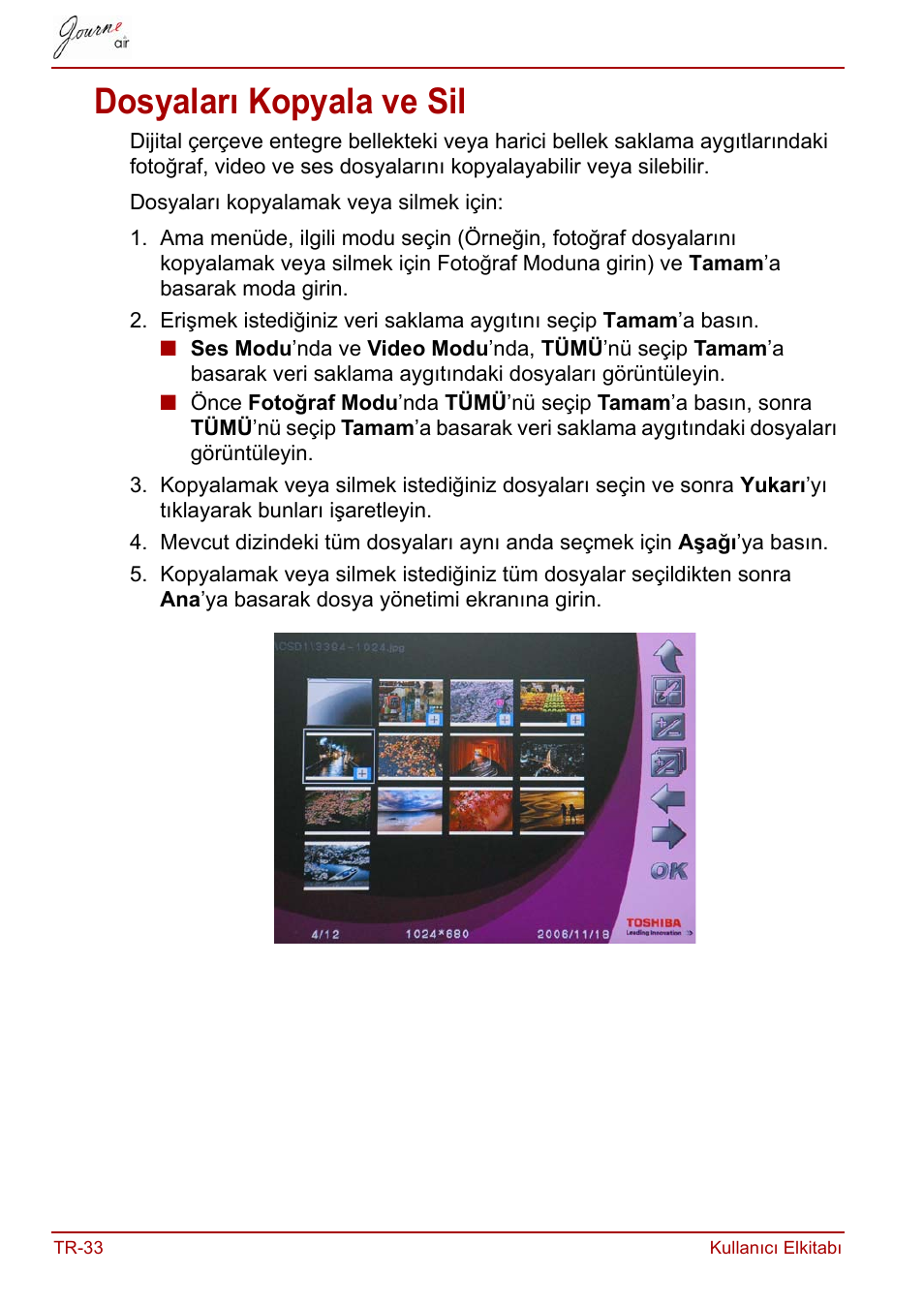 Dosyaları kopyala ve sil | Toshiba JournE Air800-801 User Manual | Page 738 / 829