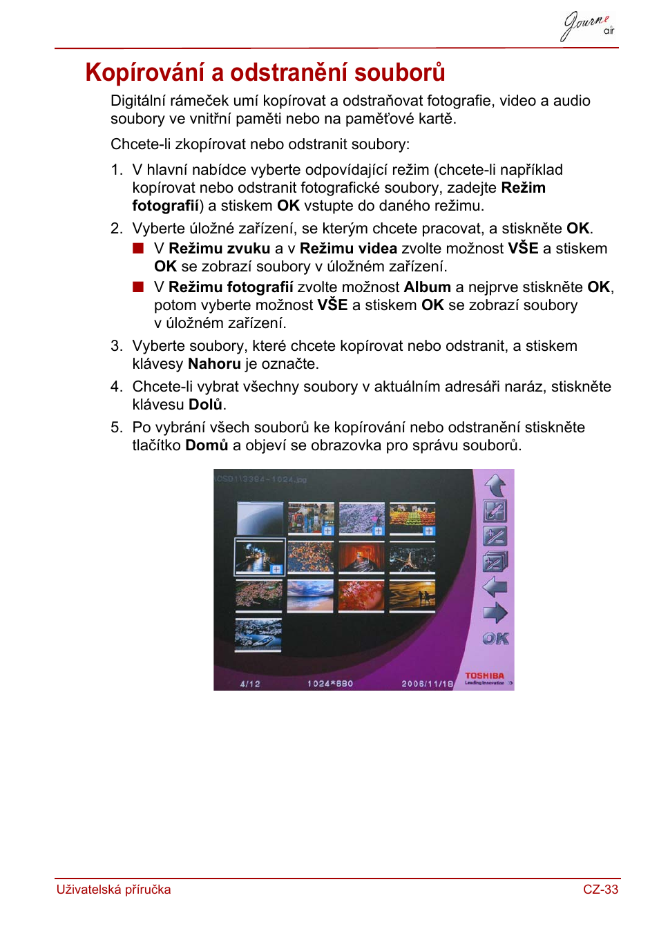 Kopírování a odstranění souborů | Toshiba JournE Air800-801 User Manual | Page 95 / 829