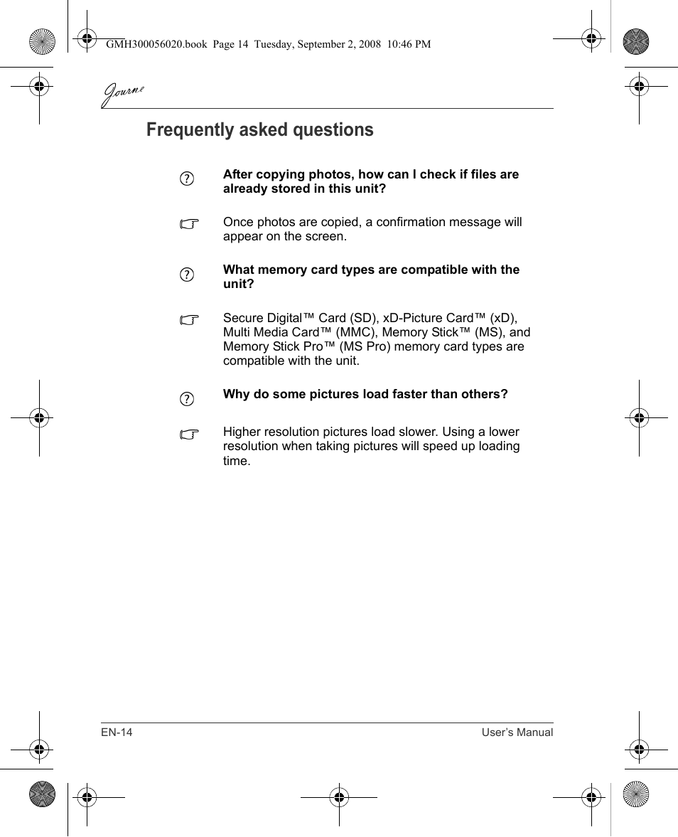 Frequently asked questions | Toshiba JournE F800-F801 User Manual | Page 14 / 244