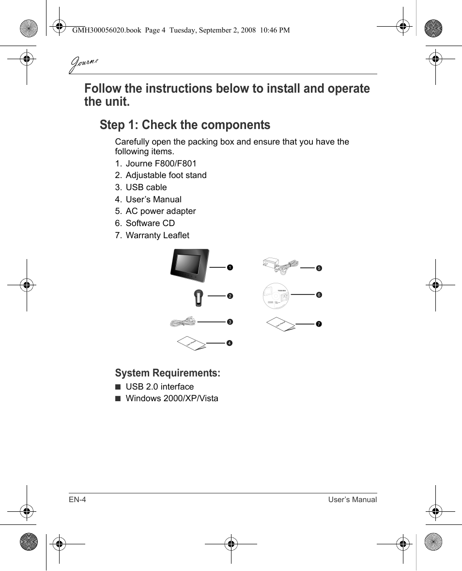 Toshiba JournE F800-F801 User Manual | Page 4 / 244