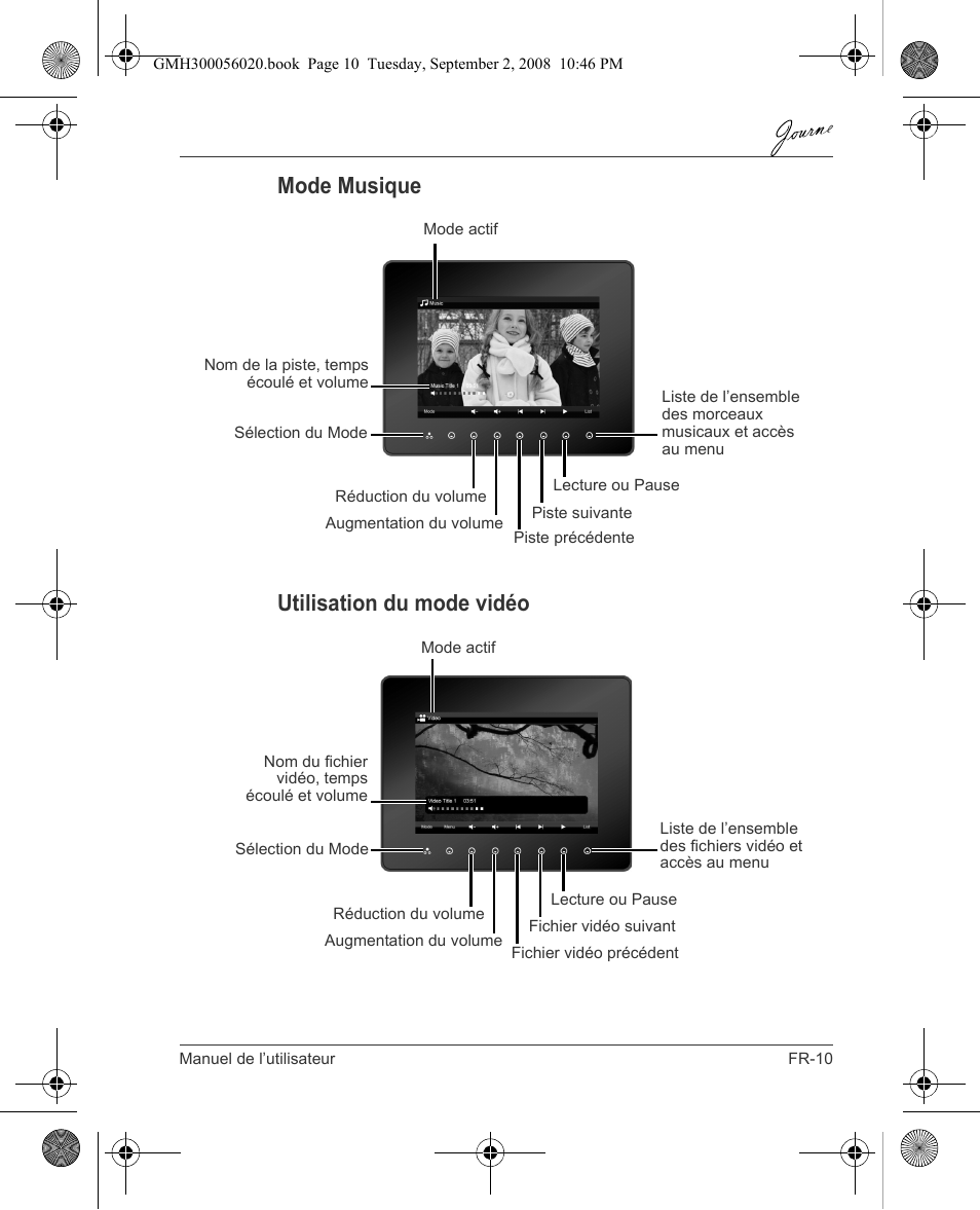 Mode musique utilisation du mode vidéo | Toshiba JournE F800-F801 User Manual | Page 59 / 244