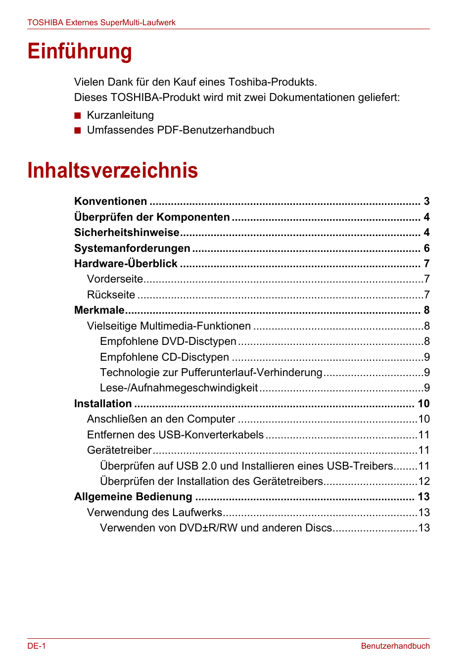 Toshiba External SuperMulti Drive User Manual | Page 48 / 533