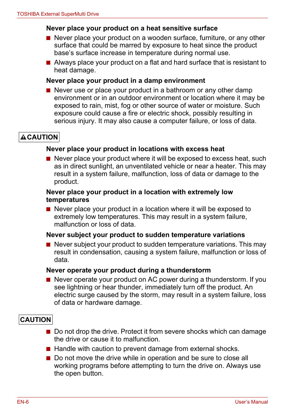 Toshiba External SuperMulti Drive User Manual | Page 6 / 533