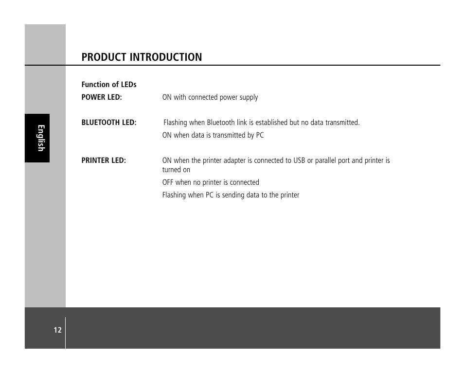 Flashingflashing, Product introduction | Anycom PM-400 User Manual | Page 12 / 36