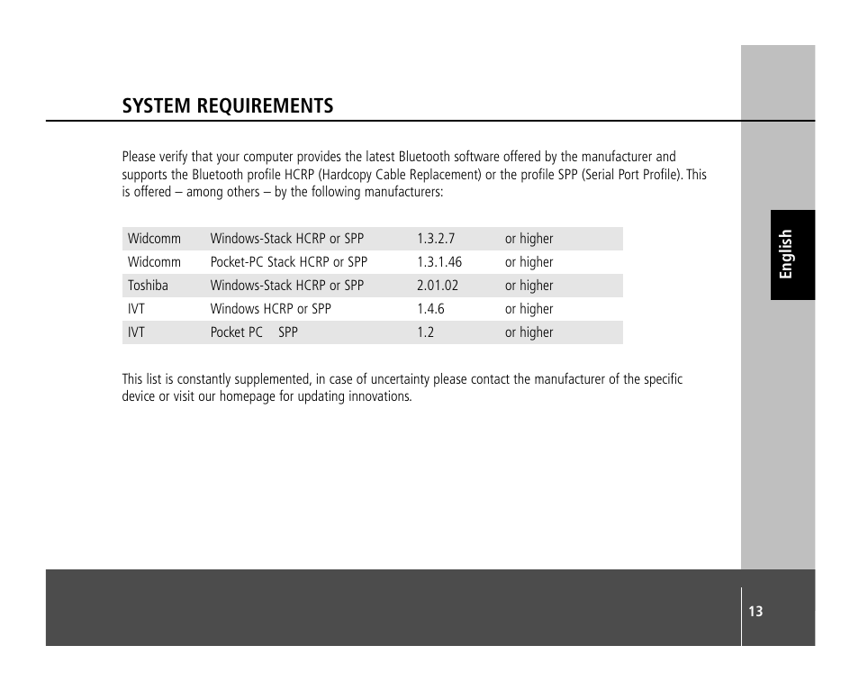 System requirements | Anycom PM-400 User Manual | Page 13 / 36