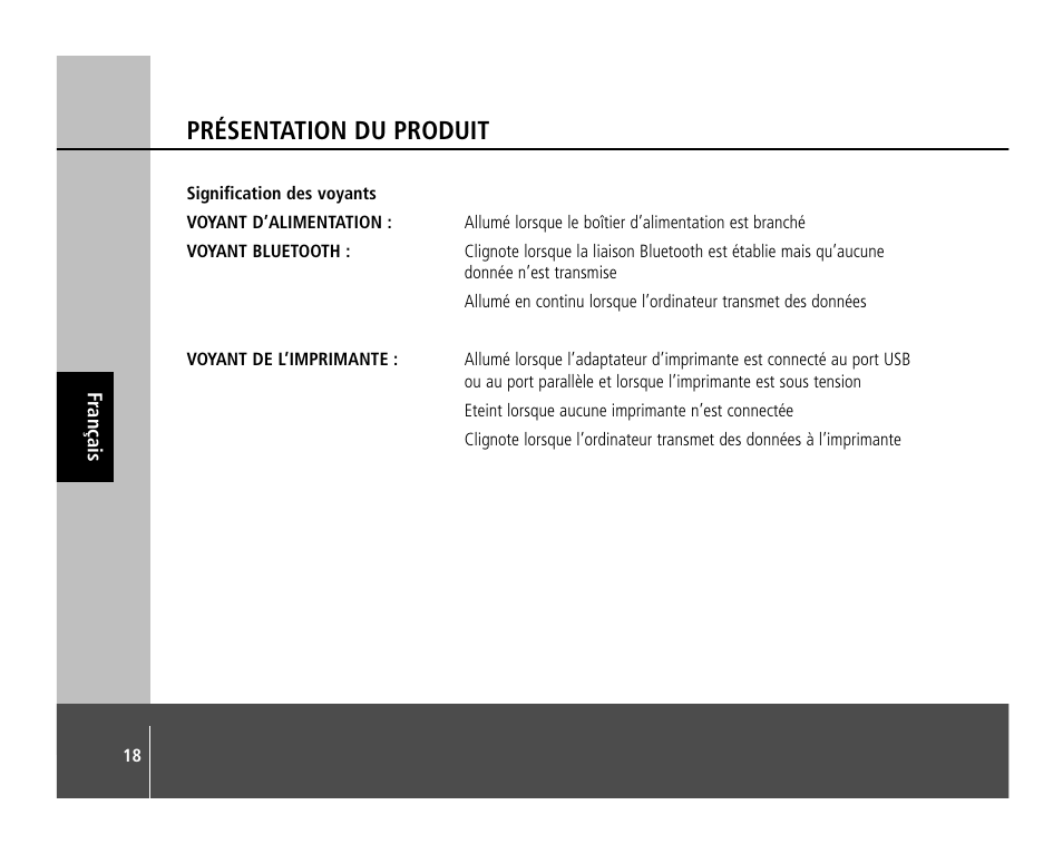 Présentation du produit | Anycom PM-400 User Manual | Page 18 / 36