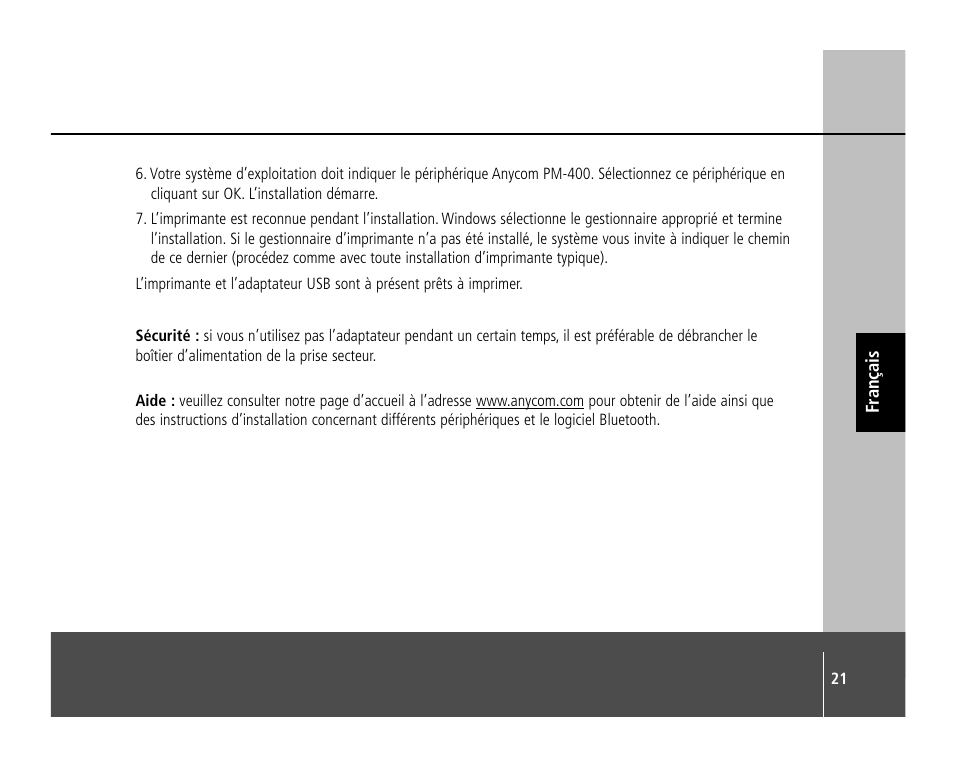 Anycom PM-400 User Manual | Page 21 / 36