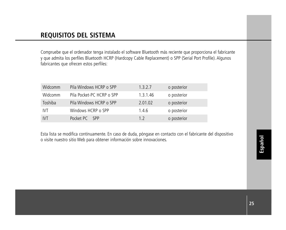 Requisitos del sistema | Anycom PM-400 User Manual | Page 25 / 36