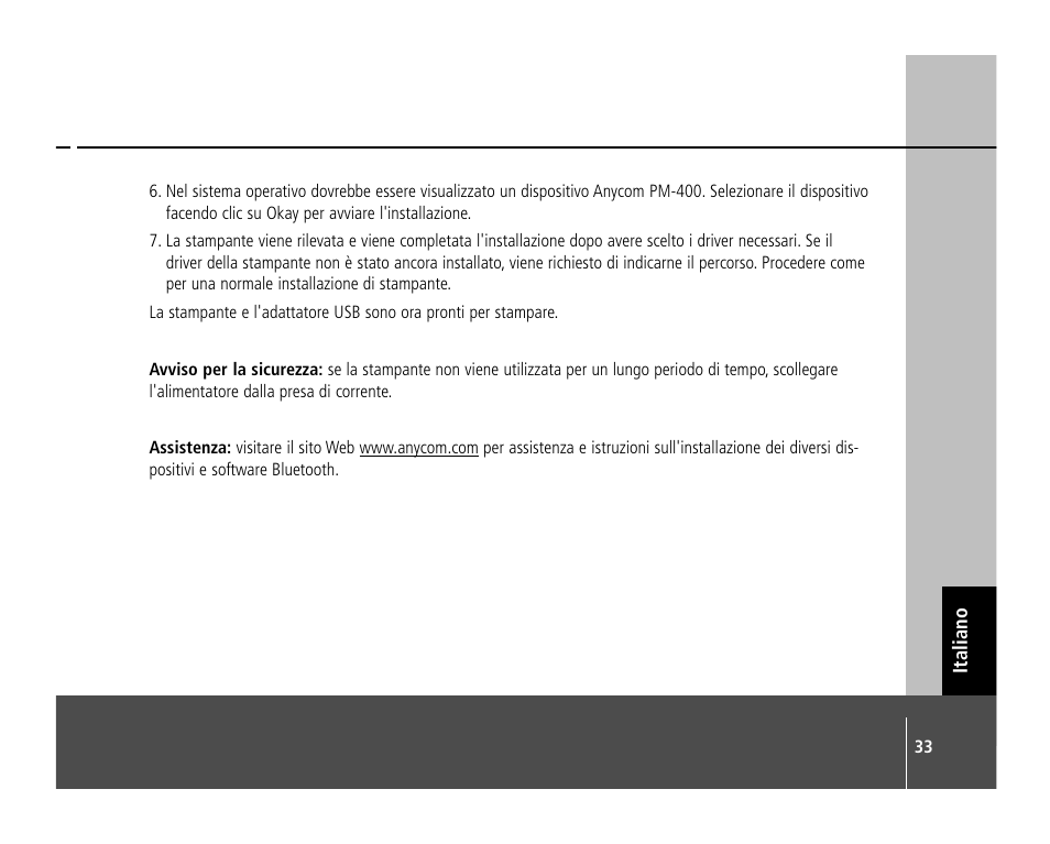 Anycom PM-400 User Manual | Page 33 / 36