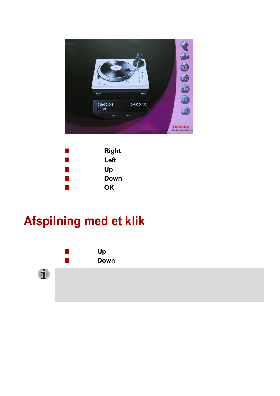 Afspilning med et klik | Toshiba Gigaframe L80-81 User Manual | Page 121 / 870