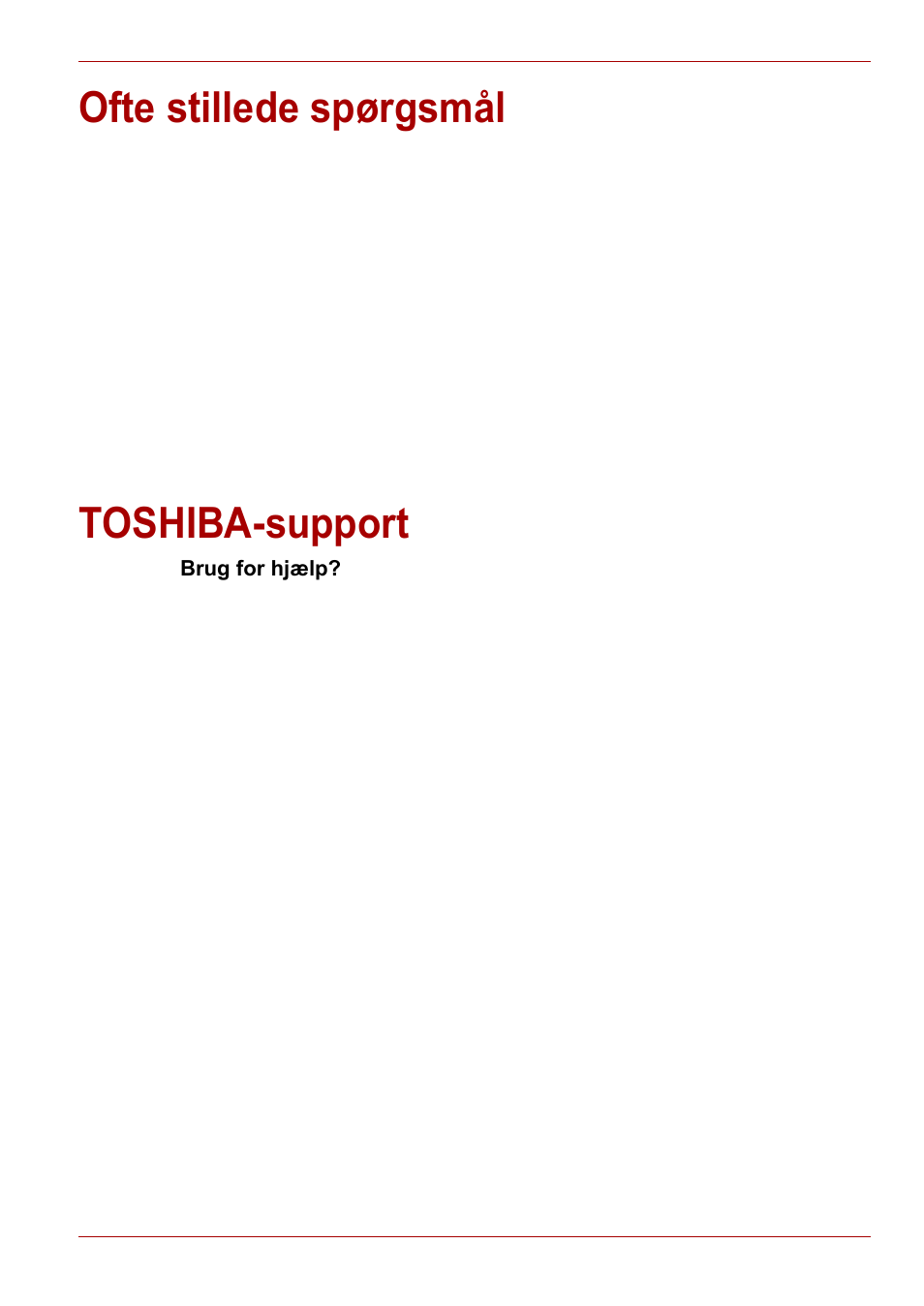 Ofte stillede spørgsmål, Toshiba-support, Ofte stillede spørgsmål toshiba-support | Toshiba Gigaframe L80-81 User Manual | Page 141 / 870