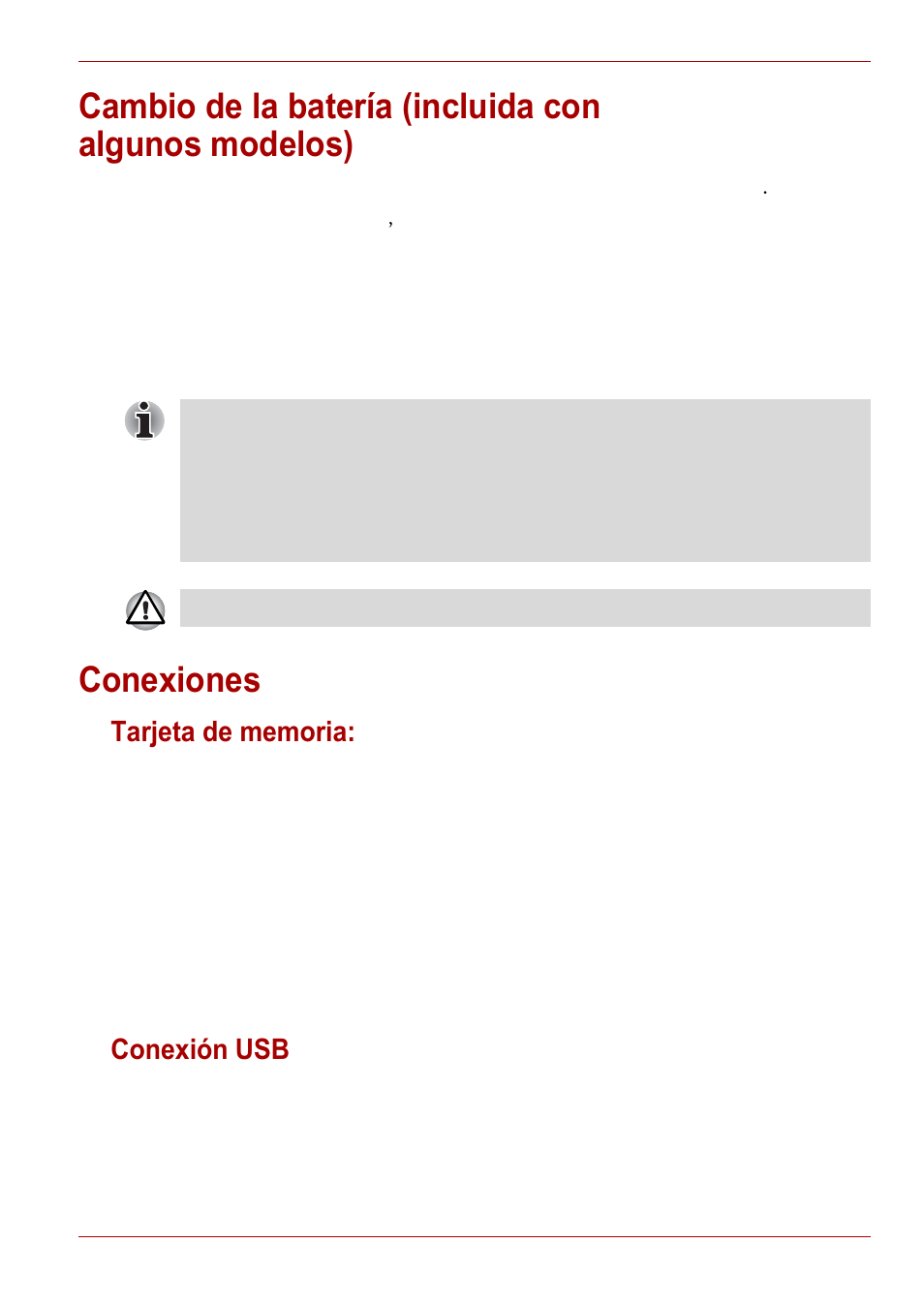 Conexiones, Tarjeta de memoria, Conexión usb | Tarjeta de memoria: conexión usb | Toshiba Gigaframe L80-81 User Manual | Page 153 / 870