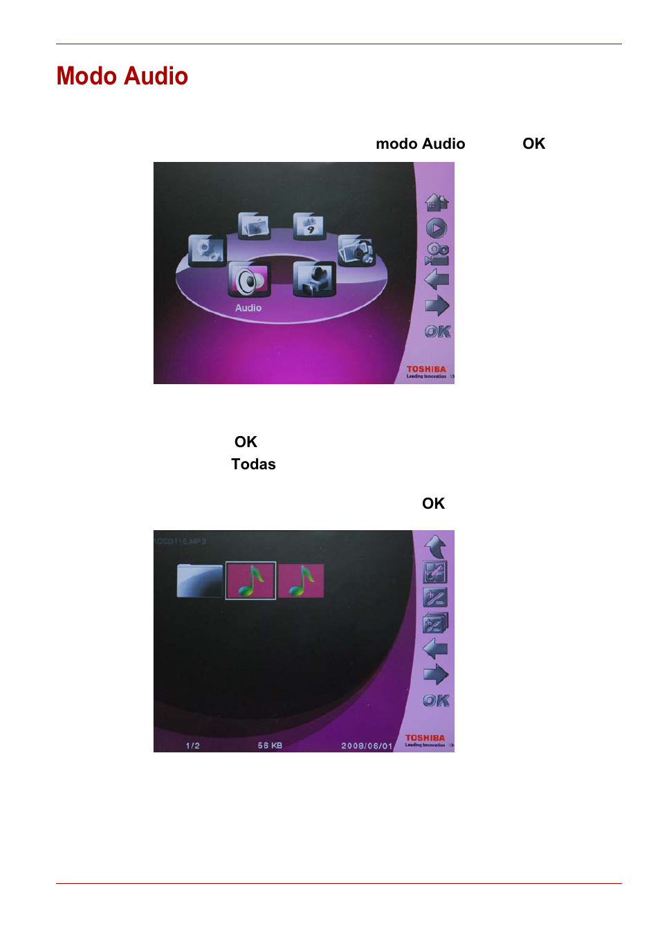 Modo audio | Toshiba Gigaframe L80-81 User Manual | Page 169 / 870