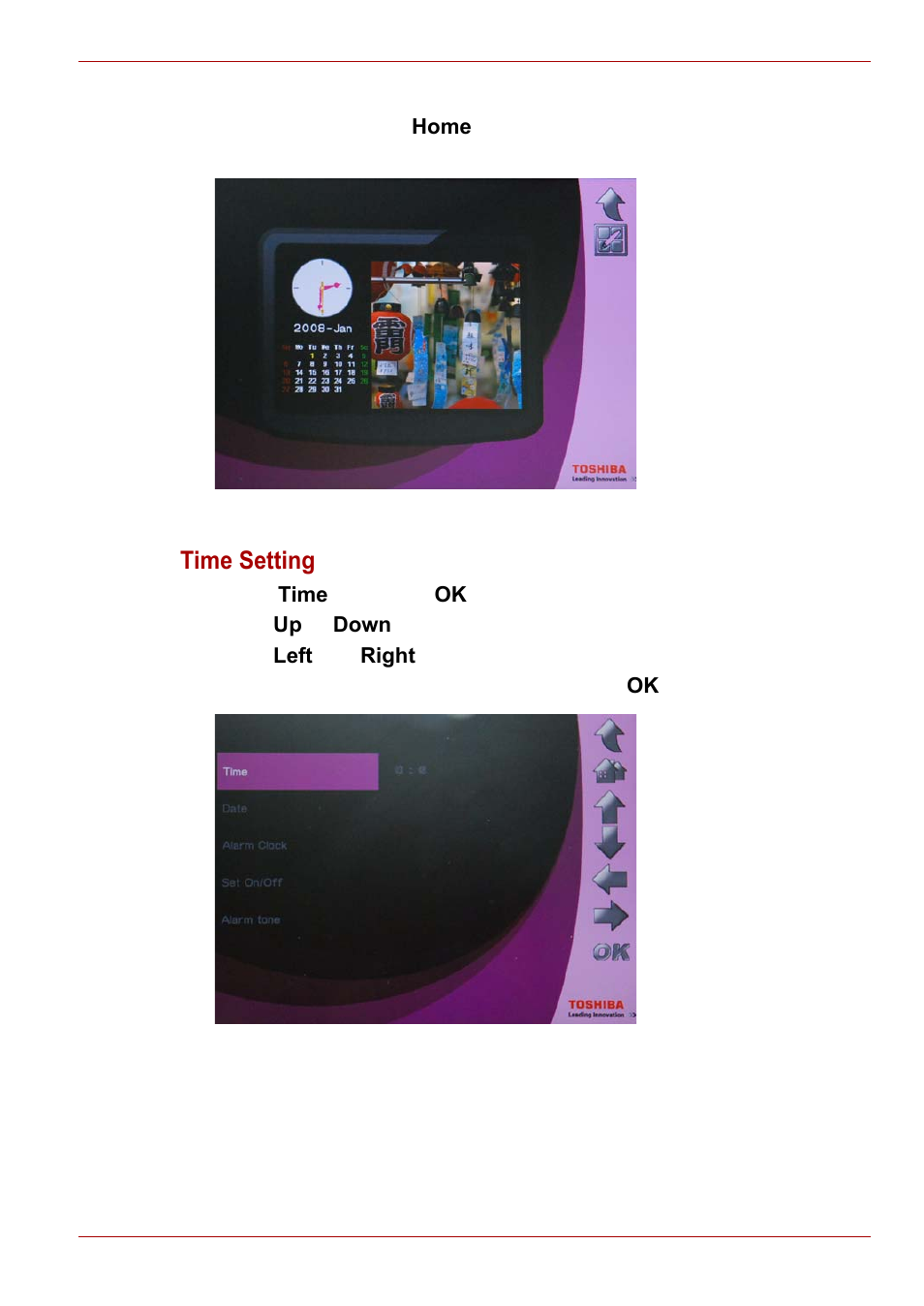 Time setting | Toshiba Gigaframe L80-81 User Manual | Page 17 / 870