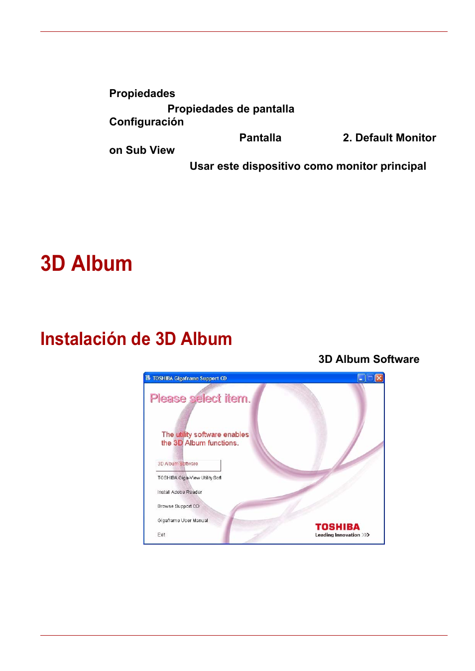 3d album, Instalación de 3d album | Toshiba Gigaframe L80-81 User Manual | Page 177 / 870