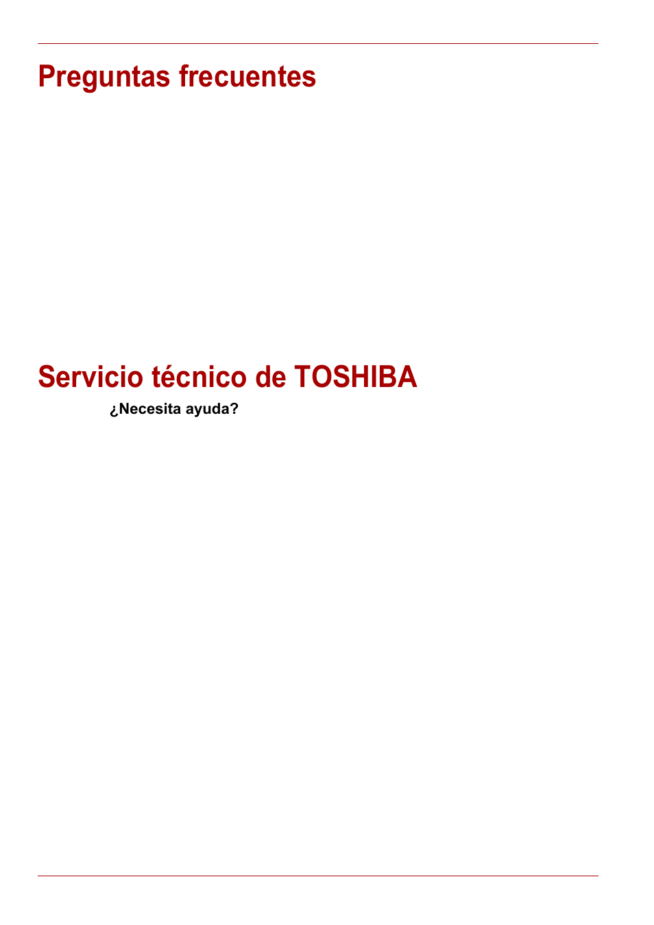 Preguntas frecuentes, Servicio técnico de toshiba, Preguntas frecuentes servicio técnico de toshiba | Toshiba Gigaframe L80-81 User Manual | Page 190 / 870