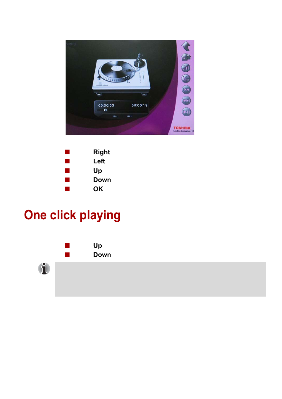 One click playing | Toshiba Gigaframe L80-81 User Manual | Page 25 / 870