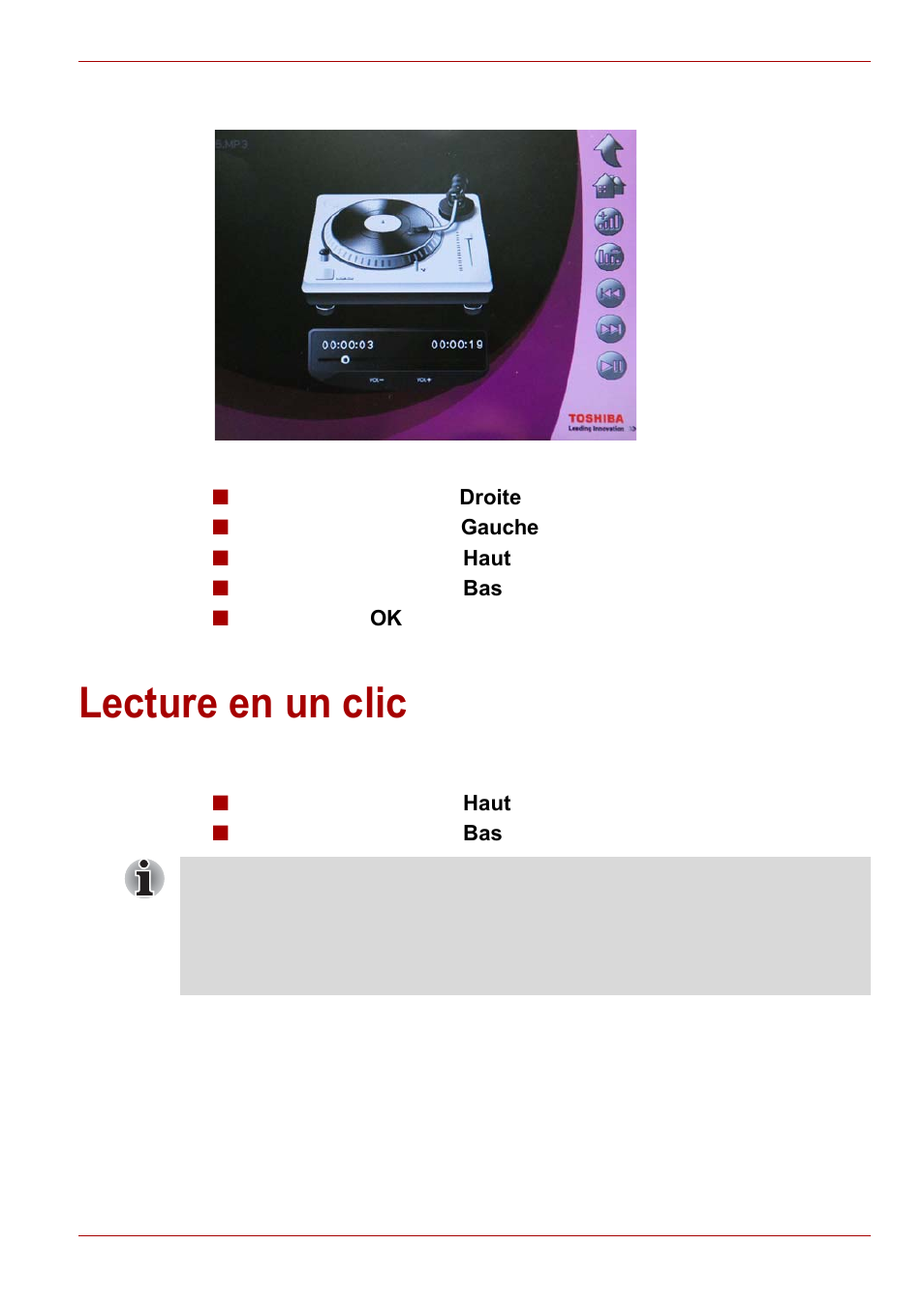 Lecture en un clic | Toshiba Gigaframe L80-81 User Manual | Page 265 / 870