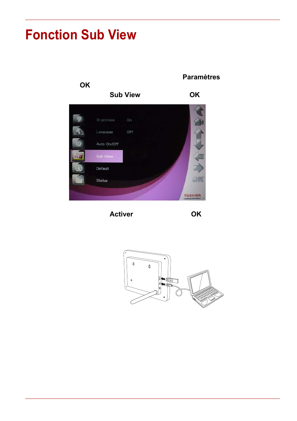 Fonction sub view | Toshiba Gigaframe L80-81 User Manual | Page 269 / 870