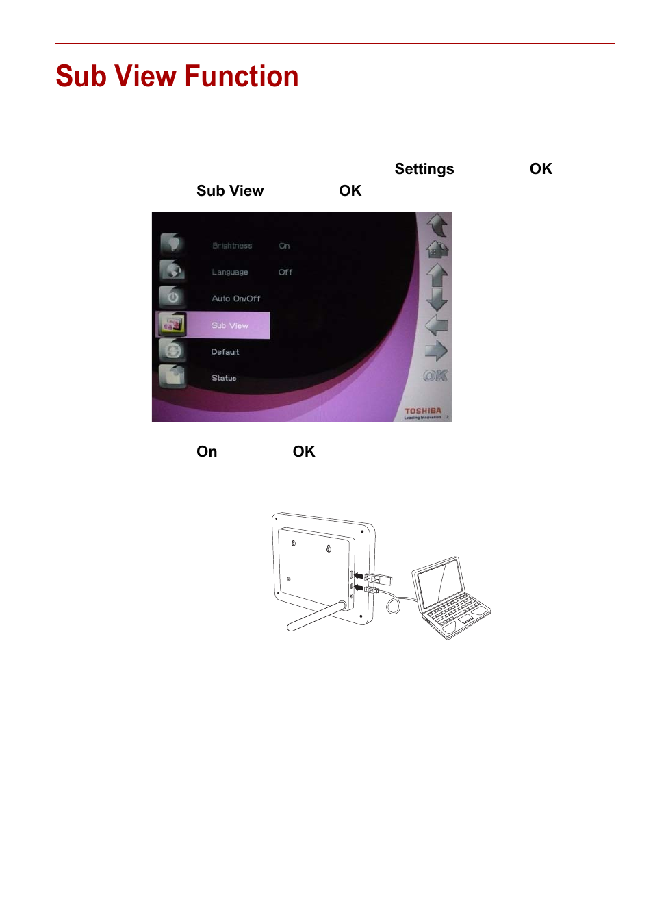 Sub view function | Toshiba Gigaframe L80-81 User Manual | Page 29 / 870