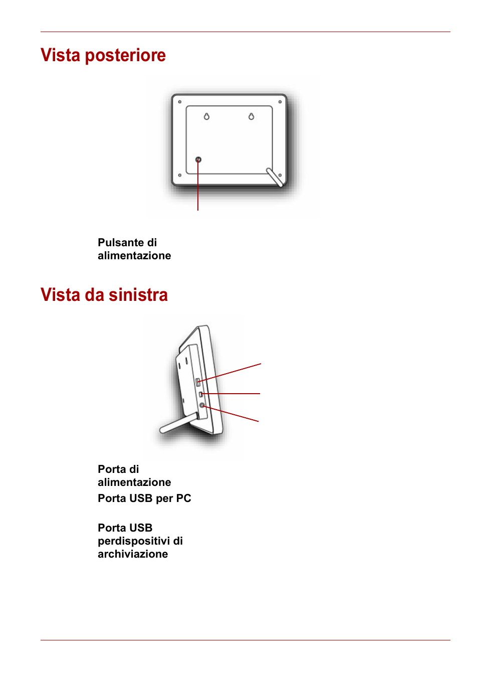 Vista posteriore, Vista da sinistra, Vista posteriore vista da sinistra | Toshiba Gigaframe L80-81 User Manual | Page 295 / 870