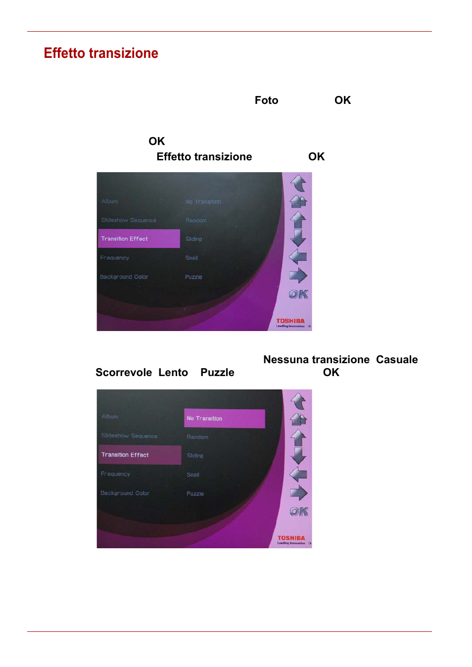 Effetto transizione | Toshiba Gigaframe L80-81 User Manual | Page 300 / 870