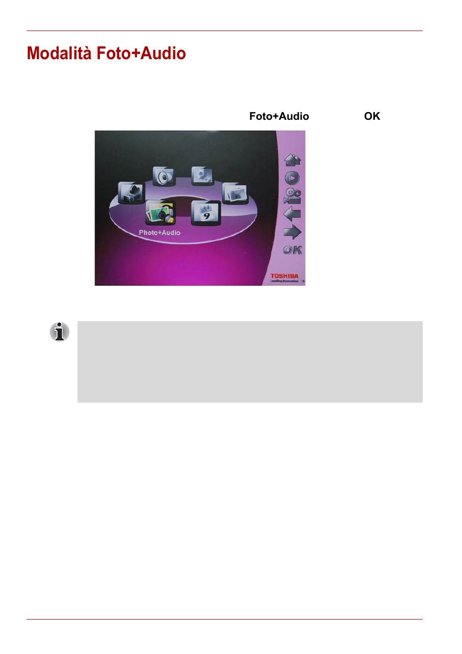 Modalità foto+audio | Toshiba Gigaframe L80-81 User Manual | Page 310 / 870