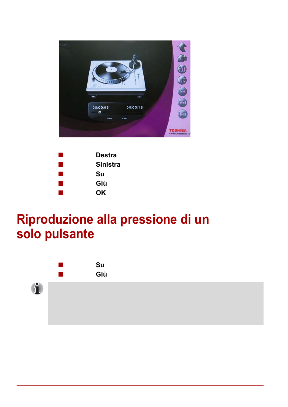 Riproduzione alla pressione di un solo pulsante | Toshiba Gigaframe L80-81 User Manual | Page 314 / 870