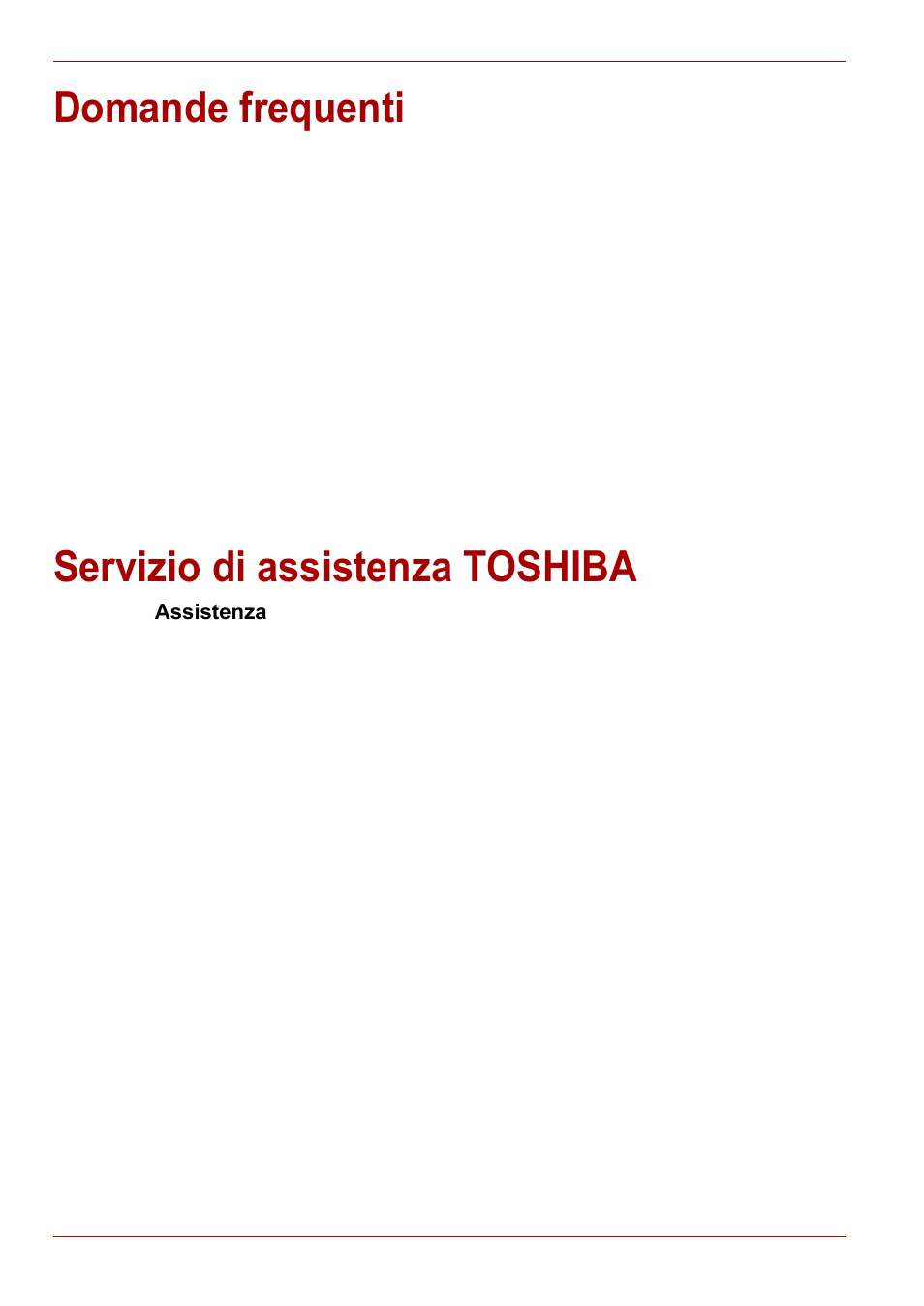 Domande frequenti, Servizio di assistenza toshiba, Domande frequenti servizio di assistenza toshiba | Toshiba Gigaframe L80-81 User Manual | Page 334 / 870