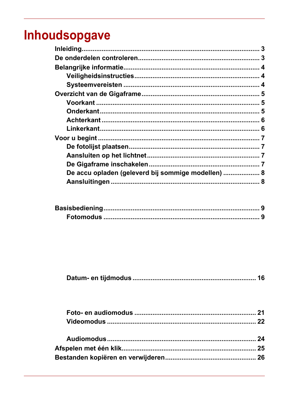 Gebruikershandleiding, Inhoudsopgave | Toshiba Gigaframe L80-81 User Manual | Page 339 / 870