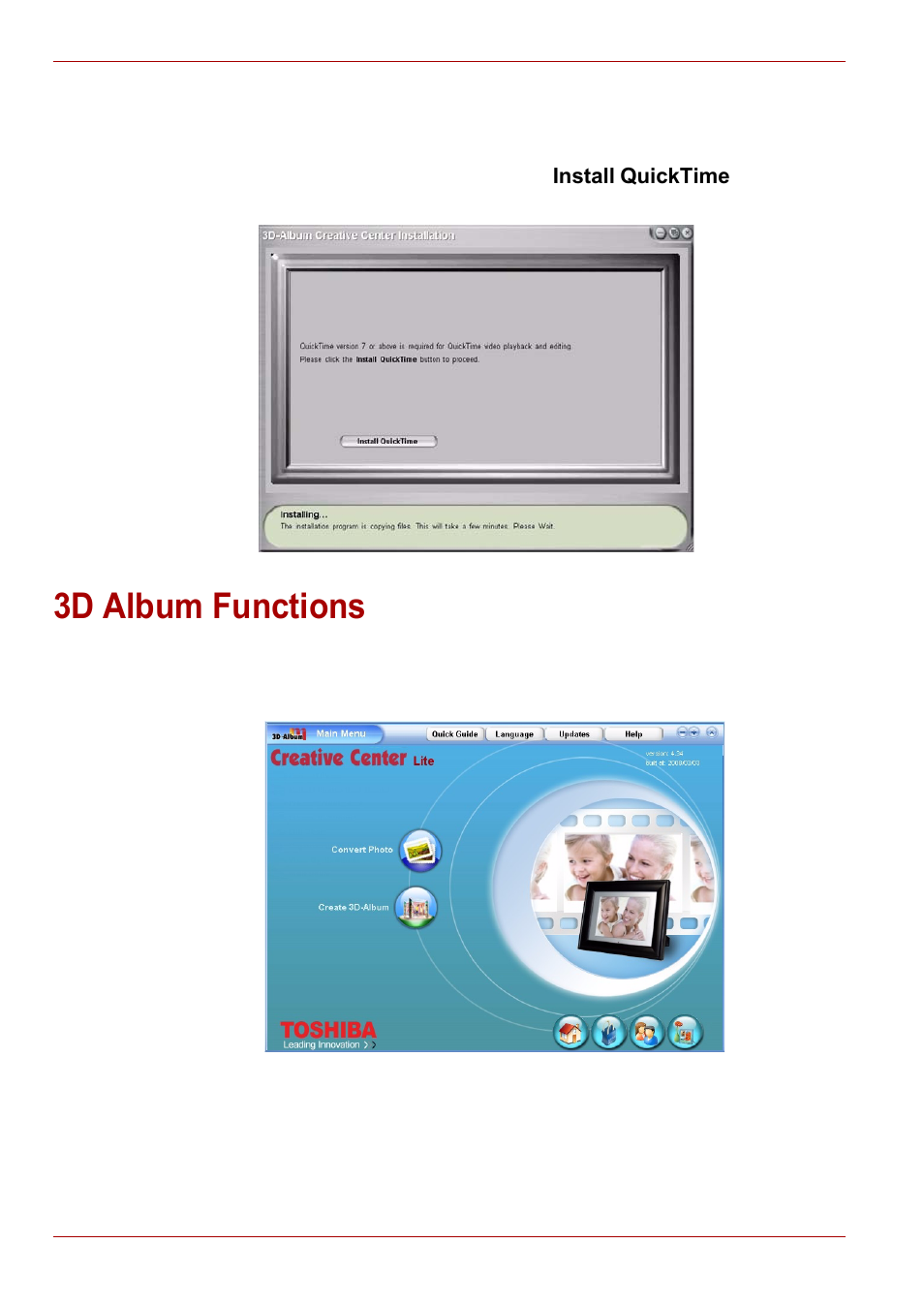 3d album functions | Toshiba Gigaframe L80-81 User Manual | Page 34 / 870