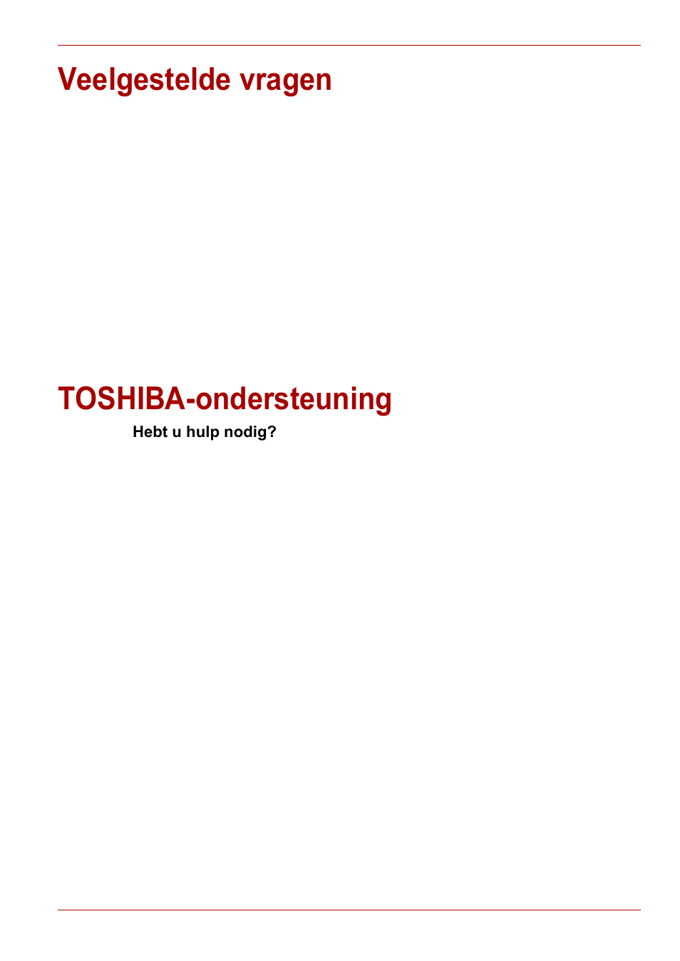 Veelgestelde vragen, Toshiba-ondersteuning, Veelgestelde vragen toshiba-ondersteuning | Toshiba Gigaframe L80-81 User Manual | Page 383 / 870