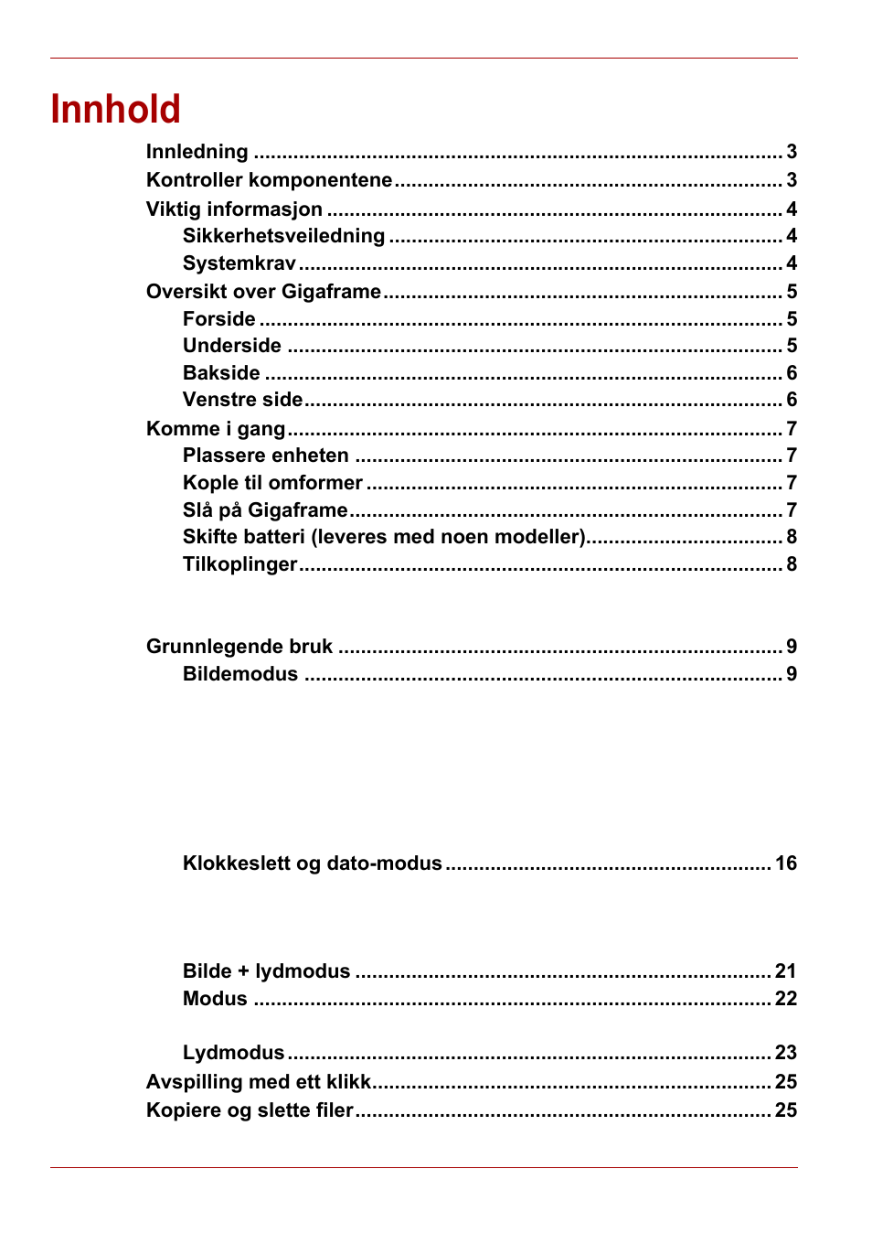 Brukerhåndbok, Innhold | Toshiba Gigaframe L80-81 User Manual | Page 388 / 870