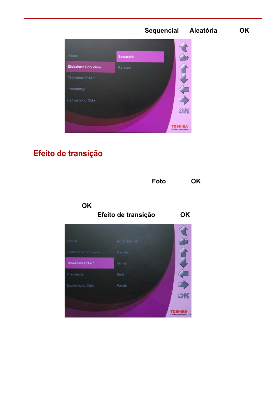 Efeito de transição | Toshiba Gigaframe L80-81 User Manual | Page 445 / 870