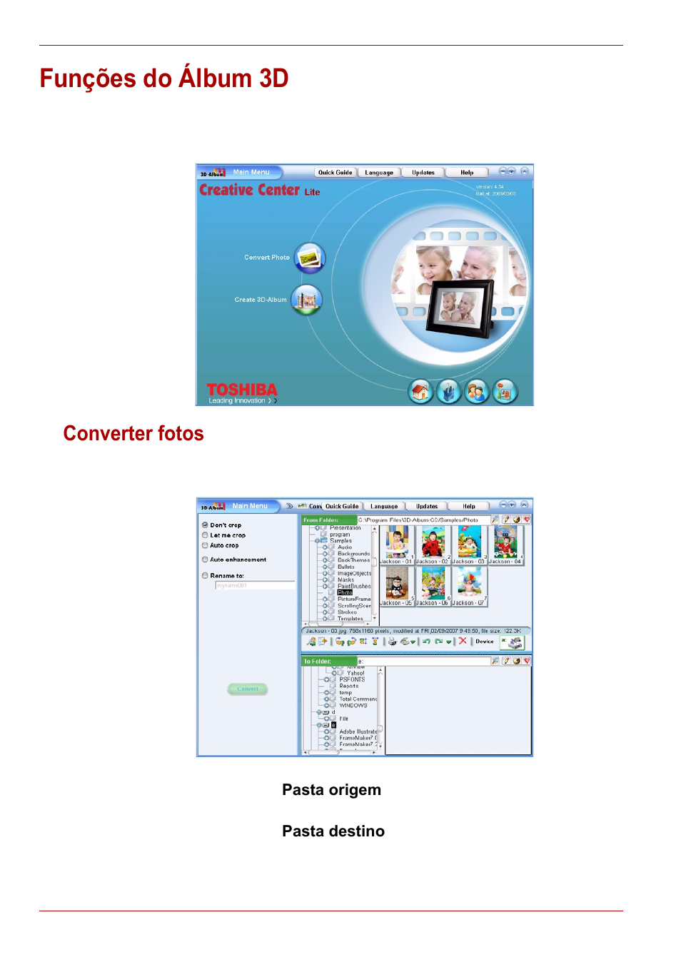 Funções do álbum 3d, Converter fotos | Toshiba Gigaframe L80-81 User Manual | Page 468 / 870