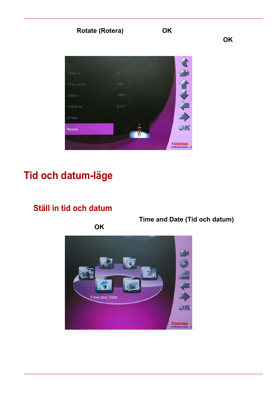 Tid och datum-läge, Ställ in tid och datum | Toshiba Gigaframe L80-81 User Manual | Page 497 / 870