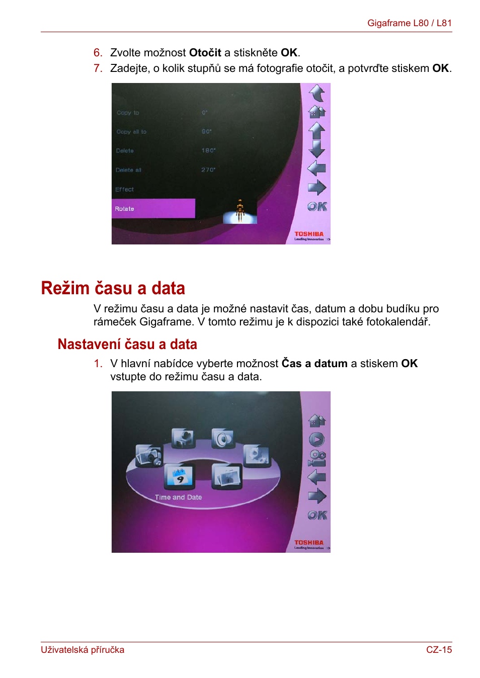 Režim času a data, Nastavení času a data | Toshiba Gigaframe L80-81 User Manual | Page 543 / 870